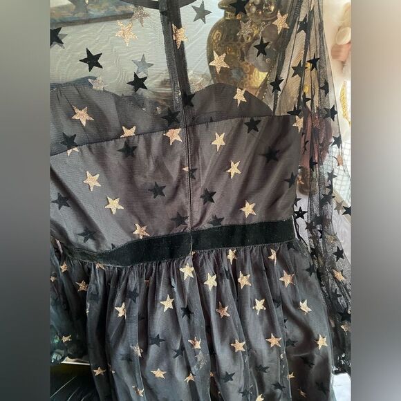 JJ’S House short black tulle dress with stars size medium NEW - Picture 10 of 12